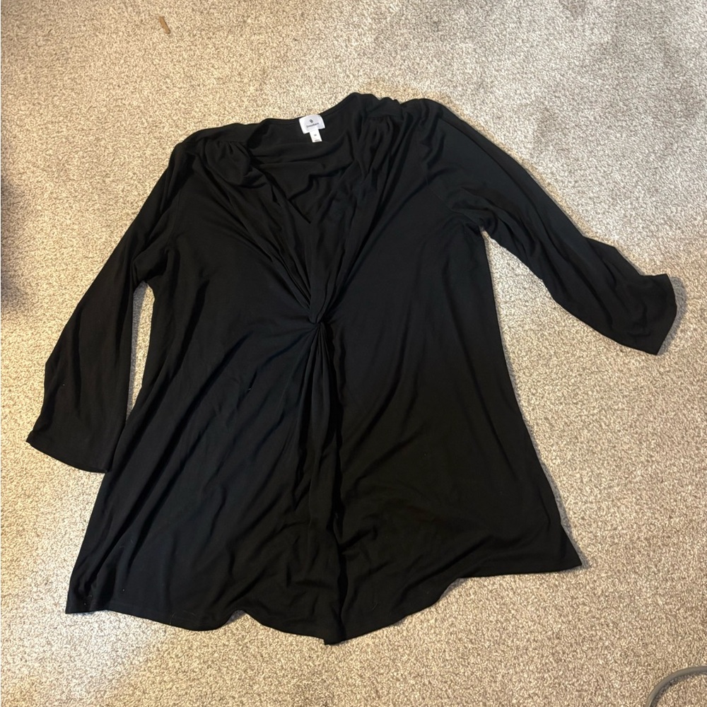 Dressbarn Black Twist Front Blouse - Picture 5 of 8